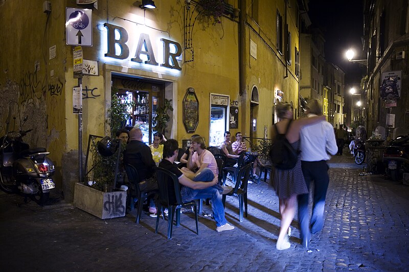 Vida noturna em Trastevere, Roma