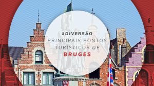 Mapa dos 10 pontos turísticos de Bruges na Bélgica