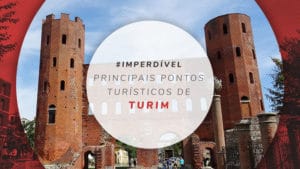 Mapa dos 7 principais pontos turísticos de Turim, na Itália