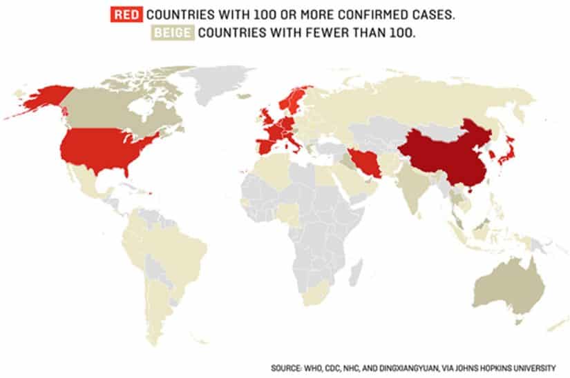 Como está o Coronavírus pelo mundo 