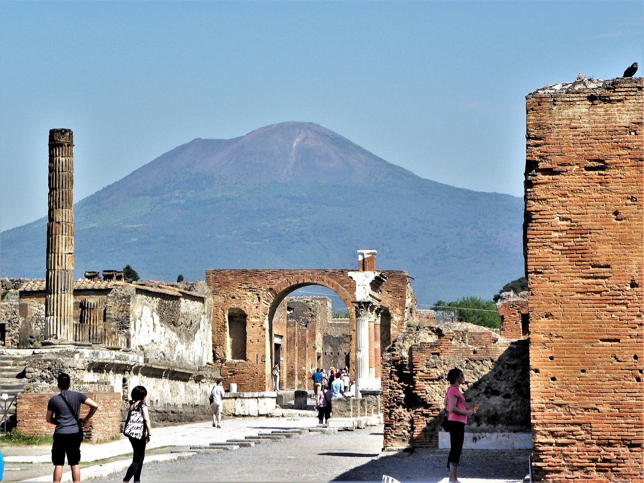 Vesúvio e Pompeia, na Itália