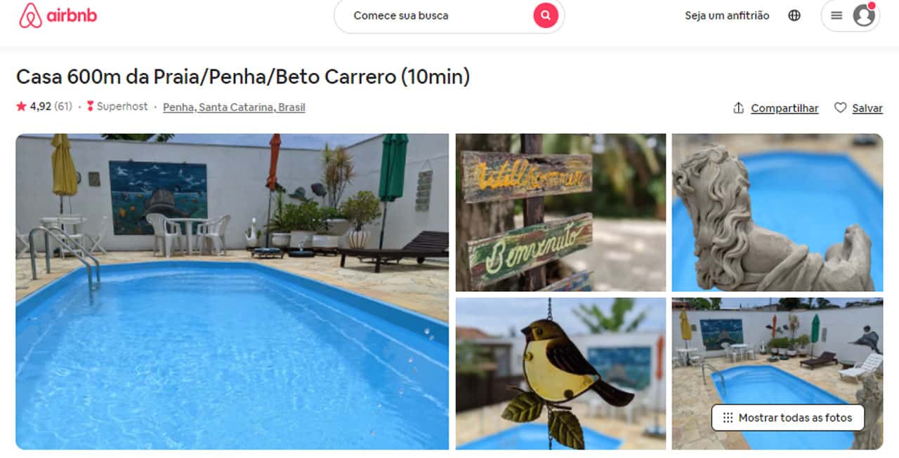airbnb praia alegre penha sc