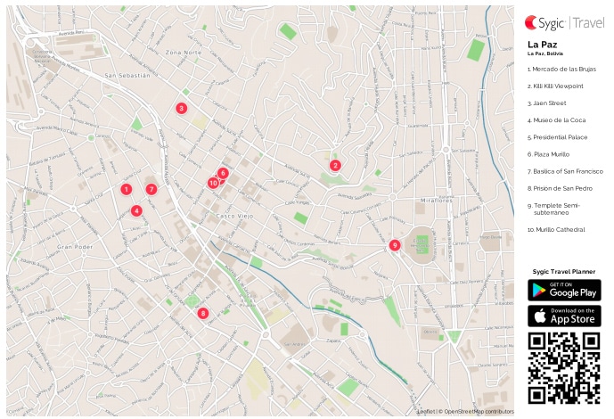 Pontos turísticos de La Paz