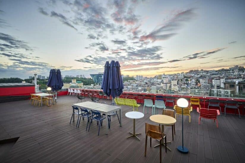 Hostel em Seul com terraço